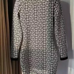 Jessica Bara Nikita Long Sleeve Jacquard Mini Dress Dresses