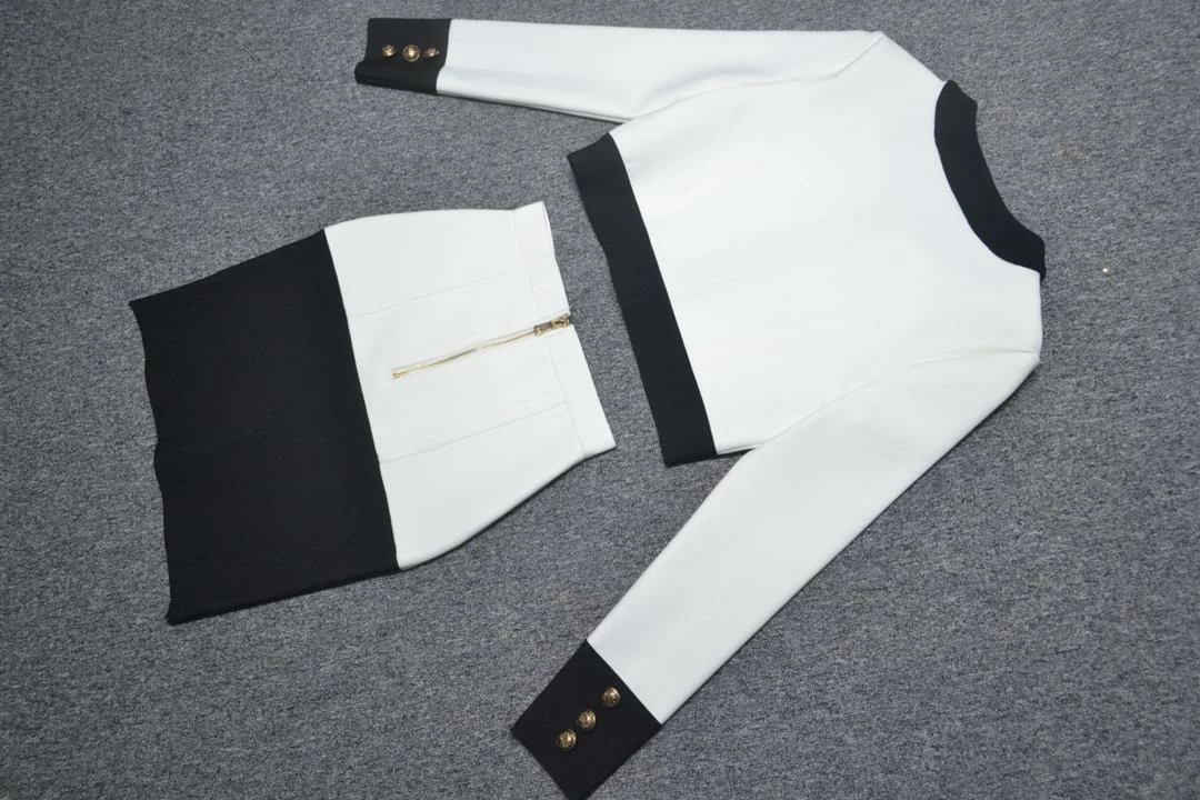 Jessica Bara Riley Color Contrast Two Piece Set Influencer Style