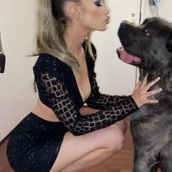 Jessica Bara Delaney Cut Out Long Sleeve Mini Dress