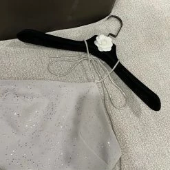 Jessica Bara Meilani Glitter Halter Mini Dress