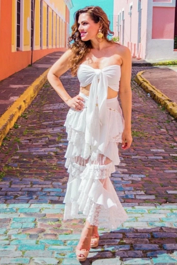 Jessica Bara Paityn Two Piece Ruffle Set