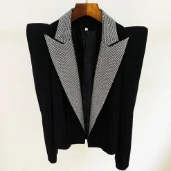 The Event Shop Jessica Bara Theo Long Sleeve Diamond Beaded Blazer