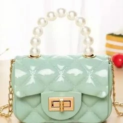 Reve Doll Essentials Jessica Bara Parker Pearl And Gold Chain Micro Handbag