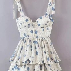 Influencer Style Jessica Bara Jobelle Floral Ruffle Mini Dress