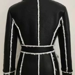 Jessica Bara Donatella Faux Leather And Fur Blazer Reve Doll Essentials