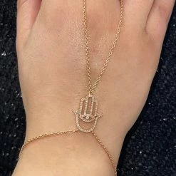 Jessica Bara Hamsa Evil Eye Finger Bracelet