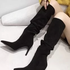Jessica Bara Marcus Faux Suede Knee High Boots Reve Doll Essentials