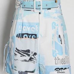 Jessica Bara Zola High Waisted Belted Shorts Summer Lovin'