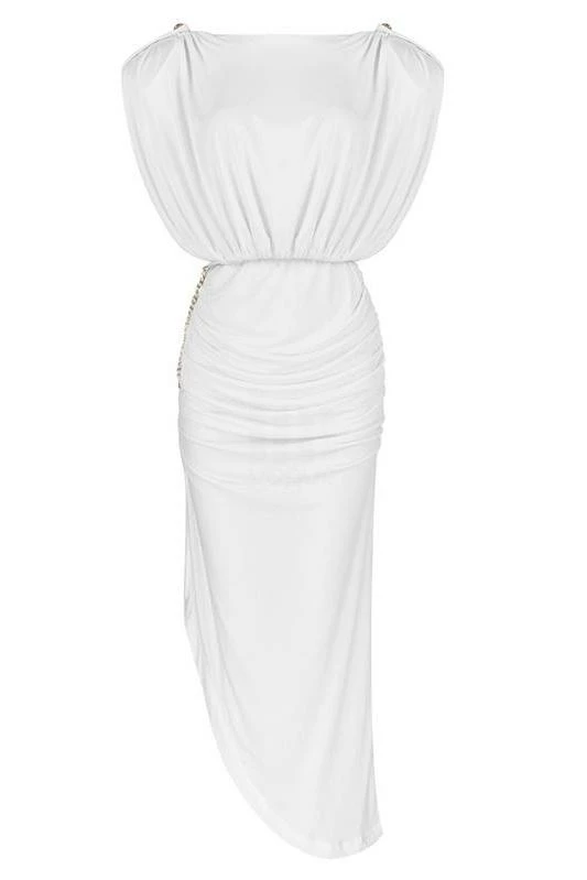 Jessica Bara Venice Sleeveless Backless Chain Maxi Dress