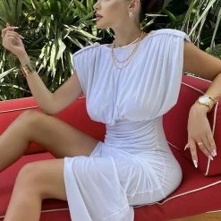 Jessica Bara Venice Sleeveless Backless Chain Maxi Dress