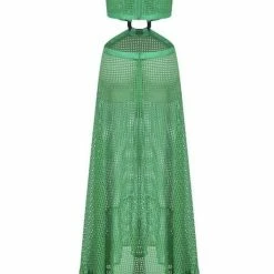 Jessica Bara Donte V Neck Cut Out Maxi Dress