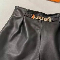 Reve Doll Essentials Jessica Bara Savannah Metal Chain Leather Shorts