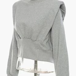 Reve Doll Essentials Jessica Bara Kora Long Sleeve Shoulder Pad Top