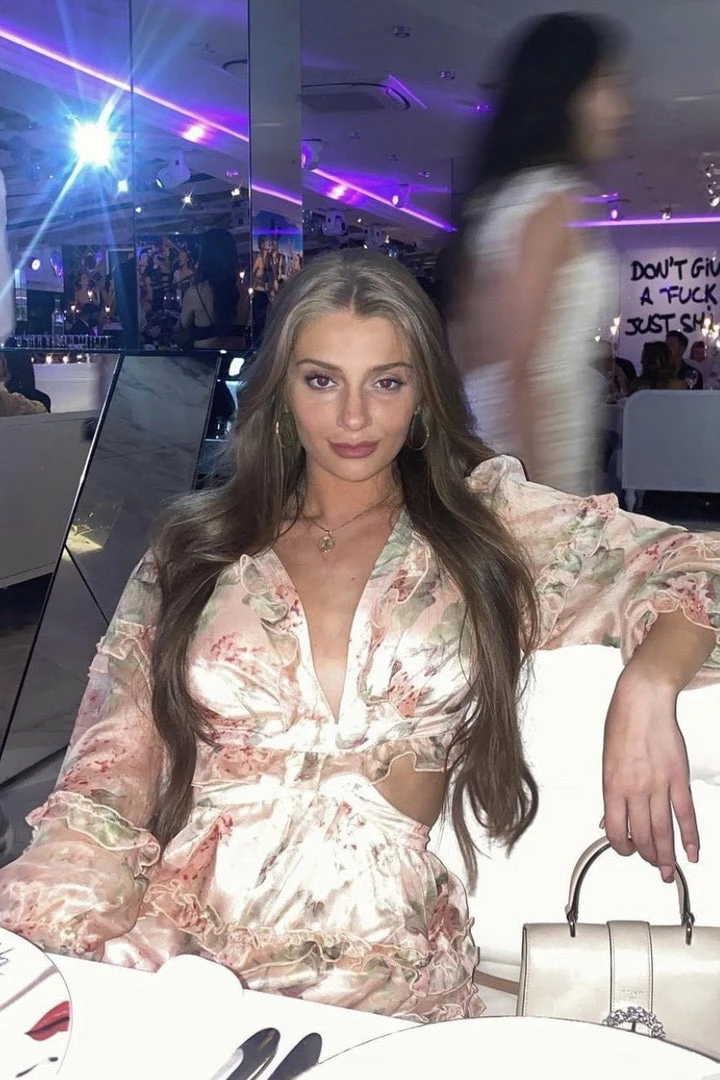 Jessica Bara Dawn Long Sleeve Print Mini Dress