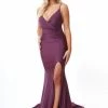 Atria Open Back Deep V Gown Dresses