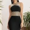 Jessica Bara Wrena Halter Neck Bandage Midi Dress Summer Lovin'