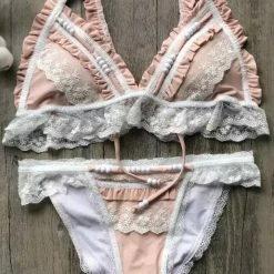 Jessica Bara Pablo Lace Beaded Bikini Set Poolside Essentials