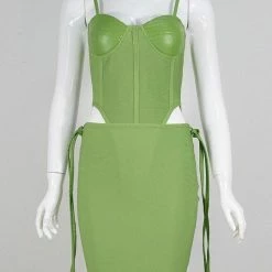 Jessica Bara Jaliyah Bodycon Cut Out Mini Dress Birthday Suit