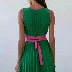 Summer Lovin' Jessica Bara Norma Pleated Strappy Knit Mini Dress