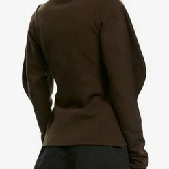 Jessica Bara Isaias Long Puff Sleeve Knit Top