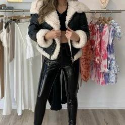 Reve Doll Essentials Jessica Bara Cassidy Shearling Oversized Puffer Coat