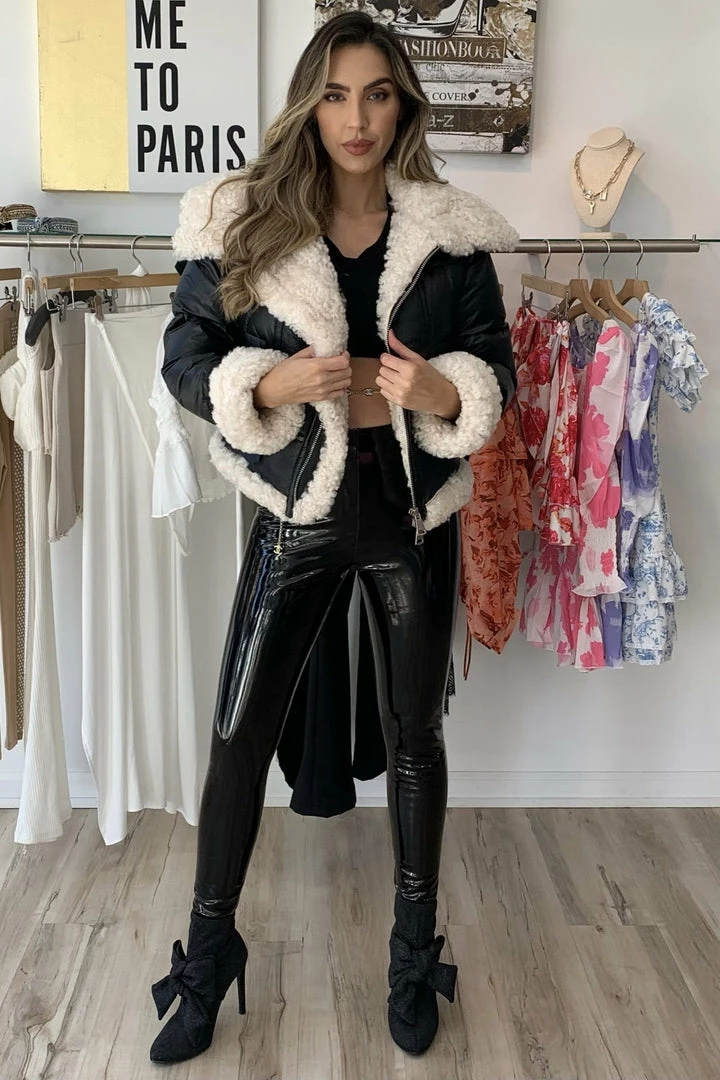 Reve Doll Essentials Jessica Bara Cassidy Shearling Oversized Puffer Coat