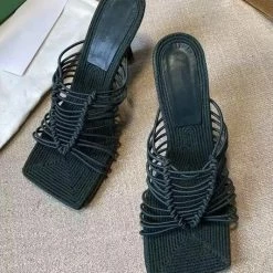 Reve Doll Essentials Jessica Bara Wendy Woven Square Open Toe Heel