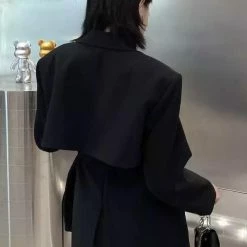 Jessica Bara Larza Long Lapel Belted Jacket