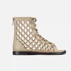 Jessica Bara Louisa Leather Lace Up Sandals