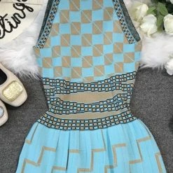 Jessica Bara Elliot High Neck Printed Midi Dress