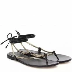 Jessica Bara Maddy Metal Chain Strappy Sandals