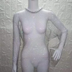 Influencer Style Jessica Bara Mercedes Diamond Fishnet Cover Up