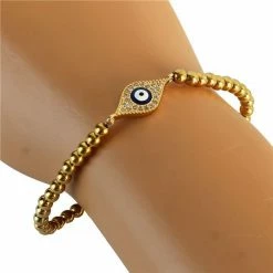 ReveBoutique Jessica Bara Emma Stainless Steel Evil Eye Bracelet Reve Doll Essentials