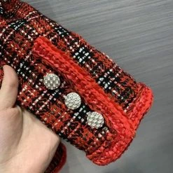 The 9-5 Shop Jessica Bara Nathaniel Long Sleeve Tweed Belted Romper