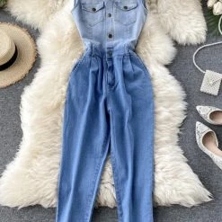 Jessica Bara Nia Denim Ombré Jumpsuit Summer Lovin'
