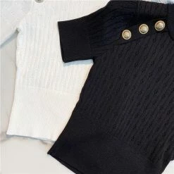 Reve Doll Essentials Jessica Bara Desire High Neck Short Sleeve Top