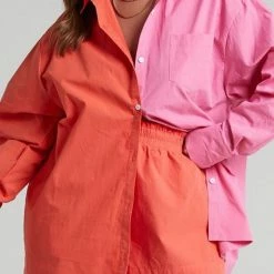 Reve Doll Essentials Jessica Bara Janece Colorblock Top And Shorts Two Piece Set