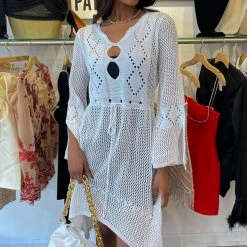 Kareena Maui Crochet Mini Dress Cover Up Summer Lovin'