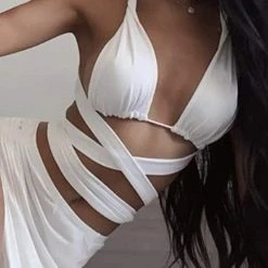 Jessica Bara Samara Strappy Top And Skirt Two Piece Set Tika Camaj