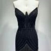 Best Sellers Jessica Bara Alpha Strapless Crystal Mesh Mini Dress