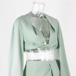 Jessica Bara Radika Long Sleeve Crop Top And Maxi Skirt Two Piece Set Summer Lovin'