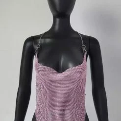Jessica Bara Reed Chain Halter Top Tops