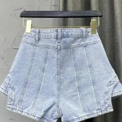 Jessica Bara Jojo Irregular Denim Skort Reve Doll Essentials