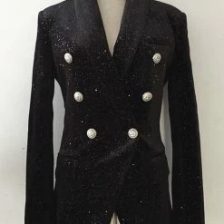 Jessica Bara Elena Galaxy Velevt Blazer