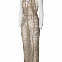 Jessica Bara Silvia Halter Neck Maxi Cover Up Influencer Style