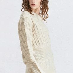 Reve Doll Essentials Jessica Bara Morgyn One Shoulder Knitted Sweater