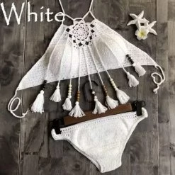 Jenna Jenovich Jessica Bara Ofelia Crochet Bikini Set