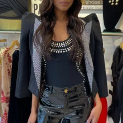 Influencer Style Jessica Bara Valerie Rhinestone Embellished Bodysuit