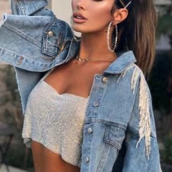 Jessica Bara Square Tika Kenny Crop Top