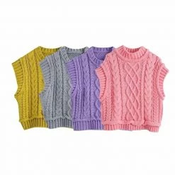Tops Jessica Bara Caydence Cable Knit Sweater Vest